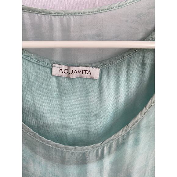 Aquavita short sleeve mint green all in 1 beachwear short sleeve tunic top large - Picture 11 of 13